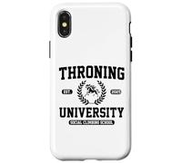Throning University Cultura Satira Social Climbing Flex Custodia per iPhone X/XS