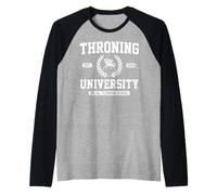 Throning University Cultura Satira Social Climbing Flex Maglia con Maniche Raglan