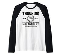 Throning University Cultura Satira Social Climbing Flex Maglia con Maniche Raglan