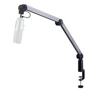 THRONMAX Caster Boom Stand (S1) - USB Version - Desk C-Clamp, Internal Spring Design and Hidden Cable Management, Dark Grey