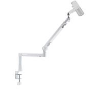 Thronmax S6 Asta microfono, supporto per microfono robusto pieghevole 360° per Podcast/Streaming/Gaming/Youtuber,Braccio boom per Blue Yeti, 1/4" 3/8" 5/8" Universale in Acciaio (Bianco)