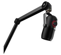 THRONMAX Caster Boom Stand (S1) - USB Version - Desk C-Clamp, Internal Spring Design and Hidden Cable Management, Dark Grey