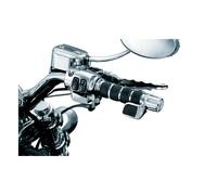 Throttle boss sagomata iso a destra cromato adatto alle manopole iso kuryakyn Ku