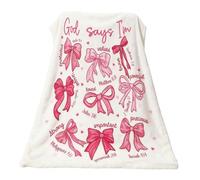 Throw Blanket For Couch - Pink Bow Soft Throw | 39x51 Inch Warm, Decorative Blanket For Sofa, Bed, Or Living Room, Perfect Winter, Bedroom, Office, Dorm, Apartment, Women, Girls, Wife, And Birthday G