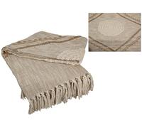 THROW BORDADO ALGODÓN C/CONCHITAS