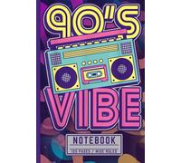 Throwback 1990s Retro Notebook: 90s Music Lover’s Journal, Vintage 90s Style Gift for Teen and Party Fan
