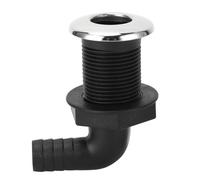Thru Hull Fitting Through Hull, 3/4inch 20mm Boat Thru Hull Fittings Hose - Nylon Through Hull Connector Twist Adjust for Boat Transoms, Fish Wells, Ice Chests, Yacht (90 Degree Tube, Height: 96mm /