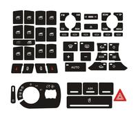 THRU Kit Adesivi Pulsanti Auto Compatibile con per A3 8P 2004 2005 2006 2007 2008 Adesivi per Riparazione Pulsanti Auto Pomello Interruttore Decalcomania Interna Decorazione Stile
