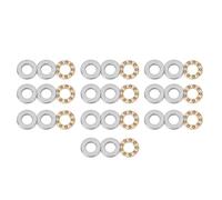 Thrust Ball Bearing Set 10pcs | High Accuracy F5 Series 5mm Bore | Miniature Steel Bearings for Machinery/Equipment / 3D Printers | Low Friction & High Speed (F5-12M 5 * 12 * 4mm)
