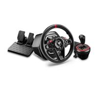 Thrustmaster T128 Shifter Pack - Volante e cambio per XBOX e PC | Force Feedback ibrido, cambio a H con 7 marce, pedaliera magnetica e paddle al volante reattivi