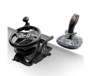 Thrustmaster T128 SimTask Farming Pack - Bundle Volante Farming - PS5 e PC | Plug & Play in Farming Simulator 25, Volante Force Feedback T128, FarmStick a 3 assi, supporto volante, pedaliera T2PM
