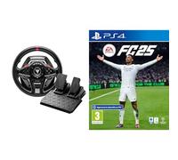 Thrustmaster T128 Volante da Corsa Force Feedback Ibrido LED Cambio Marcia Pedali Magnetici T2PM Licenza PlayStation PS5/PS4/PC + EA SPORTS FC 25 Standard Edition PS4 Italiano