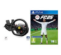 Thrustmaster T98 Ferrari 296 GTB Volante da Corsa con Pedali PS5/PS4/PC Replica Ferrari Tecnologia Bungee Cord Sensori Magnetici H.E.A.R.T + EA SPORTS FC 25 Standard Edition PS4 Italiano