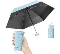 Thryviel Ombrello da Viaggio Pieghevole, Mini Ombrello Portatile Anti UV UPF 50+, Antivento per Sole e Pioggia, Ombrellino da Sole Donna Tascabile (#06)