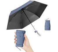 Thryviel Ombrello da Viaggio Pieghevole, Mini Ombrello Portatile Anti UV UPF 50+, Antivento per Sole e Pioggia, Ombrellino da Sole Donna Tascabile (#04)