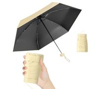 Thryviel Ombrello da Viaggio Pieghevole, Mini Ombrello Portatile Anti UV UPF 50+, Antivento per Sole e Pioggia, Ombrellino da Sole Donna Tascabile (#08)