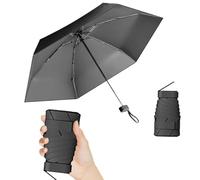 Thryviel Ombrello da Viaggio Pieghevole, Mini Ombrello Portatile Anti UV UPF 50+, Antivento per Sole e Pioggia, Ombrellino da Sole Donna Tascabile (#02)
