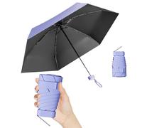 Thryviel Ombrello da Viaggio Pieghevole, Mini Ombrello Portatile Anti UV UPF 50+, Antivento per Sole e Pioggia, Ombrellino da Sole Donna Tascabile (#07)