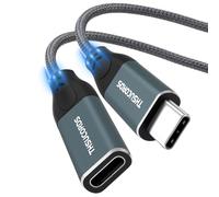 Thsucords Cavo di prolunga USB C 0,3M, USB tipo C 3.2 10 Gbps 100 W, da maschio a femmina, per MacBook Pro/Air, telefono, tablet, ecc