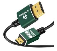 Thsucords Cavo micro HDMI a HDMI, 5 m, ultra sottile e flessibile, morbido, supporta 3D/4K @60Hz/18gbps/2160P/1080P per GoPro Hero 7/8/9 Raspberry Pi 4