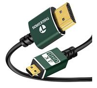 Thsucords Cavo sottile da micro HDMI a HDMI, 0,3 m, ultra sottile e flessibile, supporta 3D/4K@60Hz/18gbps/2160P/1080P per GoPro Hero 7/8/9 Raspberry Pi 4