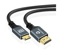 Thsucords Cavo Ultra Sottile 8K 4K Mini HDMI a HDMI 0,5M, Flessibile Morbido Mini HDMI 2.1 Cavi ad alta velocità 48Gbps 4K@120Hz Compatibile con Fotocamera, Videocamera, Tablet
