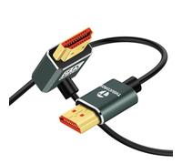 Thsucords Cavo Ultra Sottile 8K HDMI 2.1 con Angolo di 90 Gradi Verso il Basso 3M, Cavo Flessibile Sottile ad Alta Velocità, Supporta 4K @120Hz 8K@ 60Hz, Compatibile con Roku TV/HDTV/PS5/Blu-ray