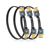 Thsucords Ultra Sottile 8K 4K Cavo HDMI 3M 3 Pezzi, Flessibile Morbido ad alta velocità HDMI 2.1 Supporto 4K@120Hz 8K@60Hz 48Gbps Compatibile con Roku TV/HDTV/PS5/Blu-ray