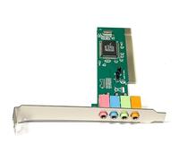 ThtRht Adattatore per scheda audio PCI con chipset C3DX HSP56 CMI8738 4.1 canali MIC LINE SPK1 SPK2 per PC Computer Desktop Pannello anteriore posteriore Presa Spina da 3,5 mm Presa audio Microfono