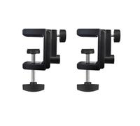 ThtRht Confezione da 2 morsetti da tavolo a due vie orizzontali verticali braccio supporto tipo C staffa di supporto per lampada da scrivania fissa fai da te per microfono fotocamera lampada da tavolo