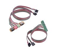 ThtRht Confezione da 2 porte USB + audio pannello frontale porta interfaccia PC chassis case desktop cavo di prolunga connettore a 9 pin per microfono auricolare da 3,5 mm USB femmina microfono ingresso microfono auricolare scheda madre