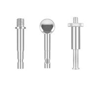 ThtRht Confezione da 3 connettori a vite da 17 mm a sfera da 1/4" 3/8", adattatore per testa congiunta per microfono, braccio microfono, forbici, supporto per condensatore, luce video, supporto per
