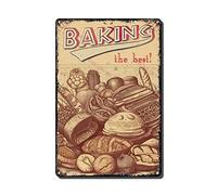 THUANCKY Targa da parete in metallo in alluminio, decorazione da parete per torte, panetteria, stile vintage, decorazione per casa, cucina, bar, patio, grotta, 20,3 x 30,5 cm