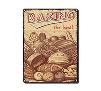 THUANCKY Targa in metallo da parete in alluminio, decorazione da parete per torte, panetteria, stile vintage, decorazione per casa, cucina, bar, patio, grotta, 30,5 x 40,6 cm