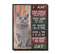 THUANCKY Targa in metallo retrò vintage decorazione da parete con scritta in inglese "A Cat is Not Just A Cat and A Best Friend for Home Bar Pub Movie House Funny Retro Wall Art Sign 30,5 x 40,6 cm