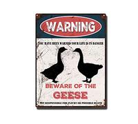 THUANCKY Targa in metallo vintage con scritta in lingua inglese "Beware of the ocheese", per casa, bar, caffè, decorazione da parete retrò, 30,5 x 40,6 cm