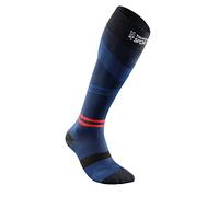 Thuasne - Calze Sportive a Compressione Elevata UP ACTIV da Corsa - Compressione Graduata da Caviglia a Polpaccio - Prodotte in Francia - Nero/Blu scuro/Rosso, 39-42 Normale S