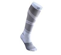 THUASNE - Calzini Alti Grip Performance - Compressione Graduata dalla Caviglia al Polpaccio - Comfort Anatomico - Con Antiscivolo - Ideali per Sport di Squadra, 43/46L Long, Bianco