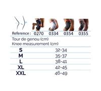 THUASNE Sport - Ginocchiera di sostegno - Ginocchio dolorante, Ripresa dell'attività sportiva - Maglia compressiva - Indice di sostegno 2/5 - Dispositivo Medico CE - XXL