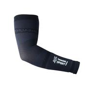 THUASNE - Manicotti per le Braccia Performance - Manicotti Sportivi a Compressione Graduata - Fascia in Spugna Integrata - Comfort Anatomico - Per Sport di Squadra e della Racchetta - Nero, L Lungo