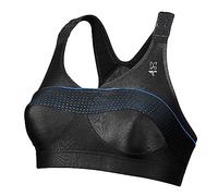 THUASNE - Reggiseno Sportivo Top’ Strap X-Back - Sostegno Forte/Estremo - Progettato per Sport ad Alto Impatto - Fascia di Sostegno Brevettata - Spalline Imbottite e Regolabili - Nero, 75 C