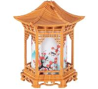 THUCHENYUC Diffusore di Aromi E Luce Notturna Zen Pavilion Lantern, Umidificatore da Giardino Zen in Stile Giapponese, Diffusore di Oli Essenziali da 160 Ml con 2 modalità di Nebbia(Wood)