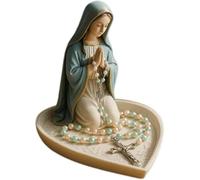 THUCHENYUC Portarosario Della Vergine Maria, Elegante Scatola Portarosario For La Preghiera Della Madonna, Regalo Religioso, Regalo Cattolico, Scultura Sacra Cattolica Cuore(Style 1)