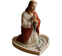 THUCHENYUC Portarosario Della Vergine Maria, Elegante Scatola Portarosario For La Preghiera Della Madonna, Regalo Religioso, Regalo Cattolico, Scultura Sacra Cattolica Cuore(Style 2)