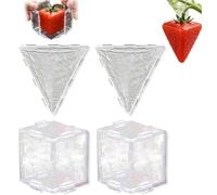 THUCHENYUC Stampo for Modellare Frutta for Coltivare Pezzi Unici, Stampi Creativi Modellare Frutta Riutilizzabili in Plastica Trasparente for Modellare Piante Strumento di Formazione(4pcs-Mix)