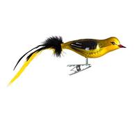 Thüringer Weihnacht 52-232 - Pirolo in vetro con piume naturali