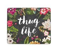Thug Life - Tappetino per mouse grande, per scrivania, facile da pulire, impermeabile, per ufficio, casa, decorazione