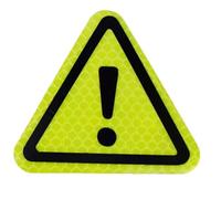 THUJMGH Triangolo Auto Triangolo e Punto esclamativo Segnale di Avvertimento Riflettente Adesivo per Auto per la Sicurezza Guida Notturna(GN)