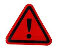 THUJMGH Triangolo Auto Triangolo e Punto esclamativo Segnale di Avvertimento Riflettente Adesivo per Auto per la Sicurezza Guida Notturna(RD)