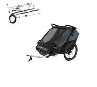 Thule Chariot Cab Multisport Sostegno Bicicletta Rimorchio Dark Ardesia + Sci